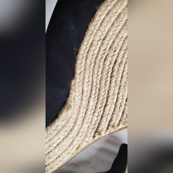 SCHUTZ - size 10- suede black braided spadrilke wedge heel- "Like new" - Picture 6 of 10